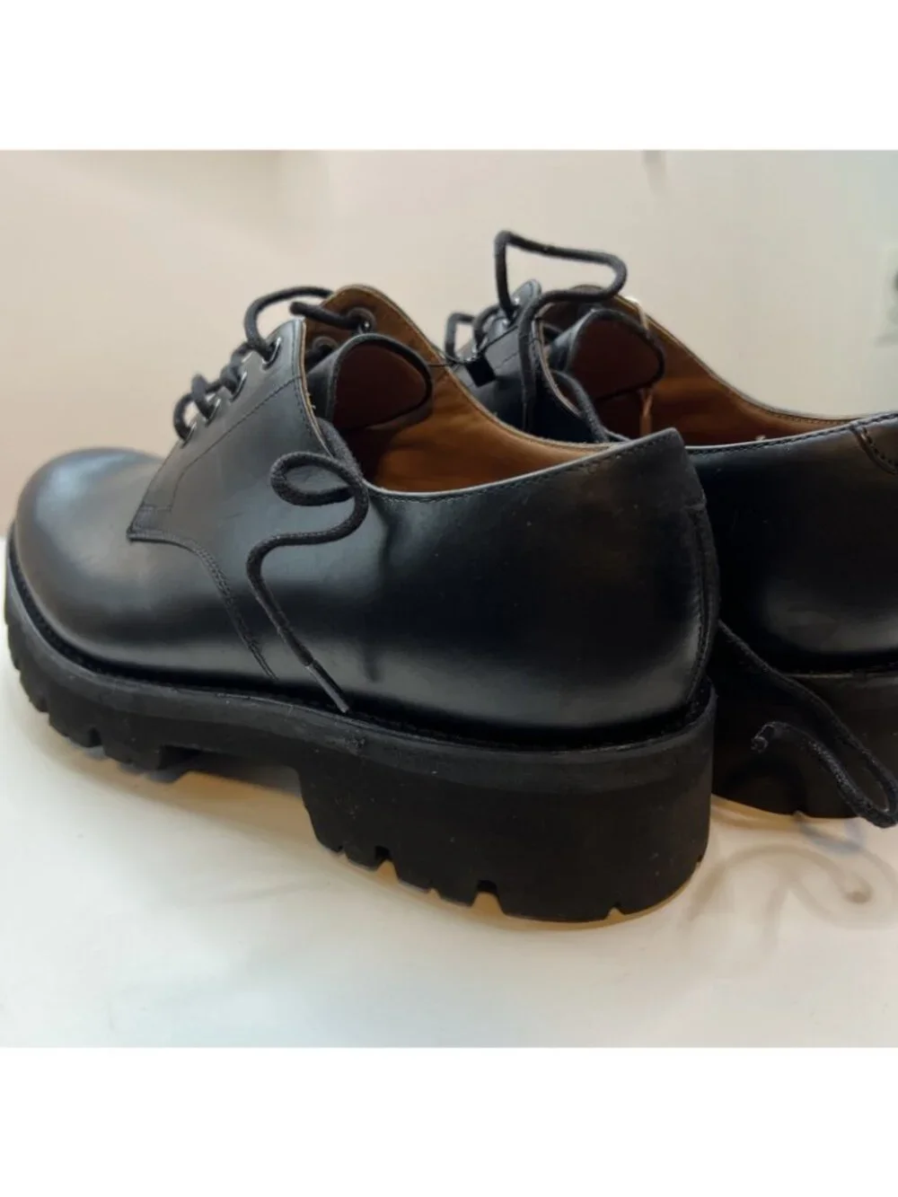 Grenson Lace Up Derby Shoe Mens US 9 UK 8.5 Black Leather NWOB